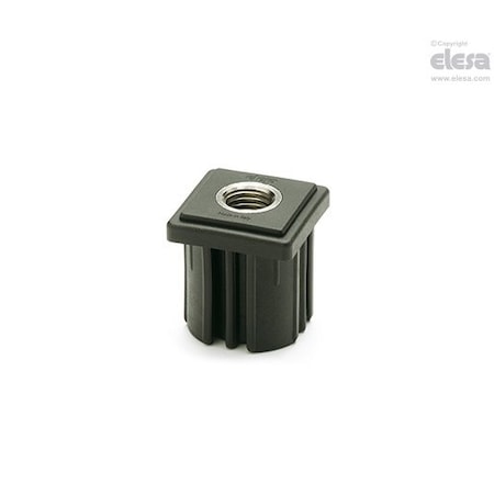 Elesa Square end-caps for tubes, ND.Q-50x2.5-M12 ND.Q